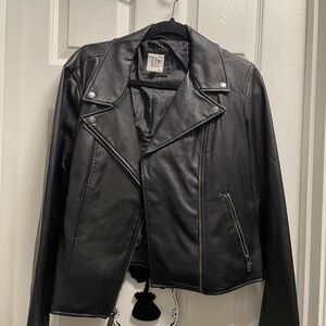 GAP Black Pleather Jacket